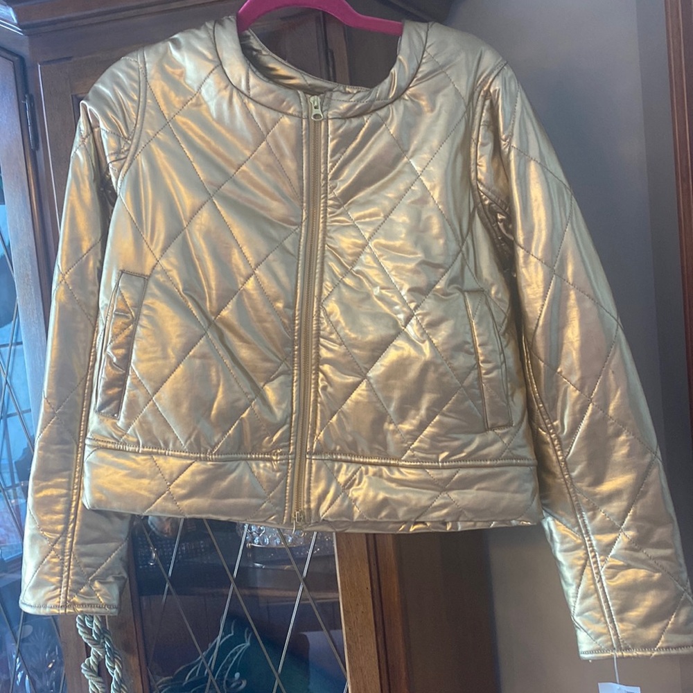Gold bomber Jacket never worn .